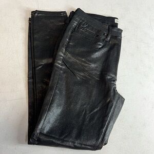 Women’s Rebecca Minkoff Faux Leather Shiny Black Skinny Pants Size 8 NWOT